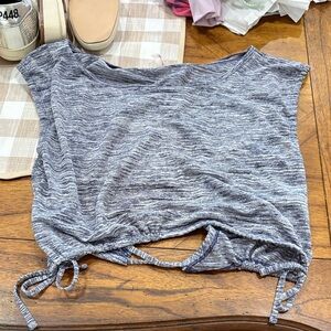 FP Movement by Free People Blue Heathered Crop Top